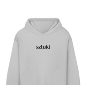 bluza szara z czarnym haftem sztuki