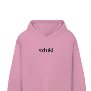 bluza różowa z czarnym haftem sztuki