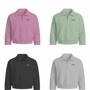 bluza crop ze sznurkiem i zamkiem z haftem sztuki